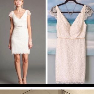 Jenny Yoo ivory lace cocktail dress